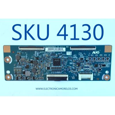 T-CON PARA TV SAMSUNG / NUMERO DE PARTE 55.43T01.C13 / T430HVN01.6 / 43T01-C02 / 5543T01C13 / PANEL CY-JJ043BGAV1H / MODELO UN43J5200AFXZA AD01